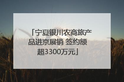宁夏银川农商旅产品进京展销 签约额超3300万元