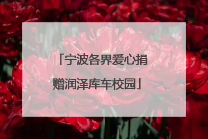 宁波各界爱心捐赠润泽库车校园