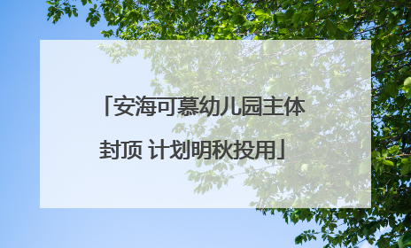 安海可慕幼儿园主体封顶 计划明秋投用