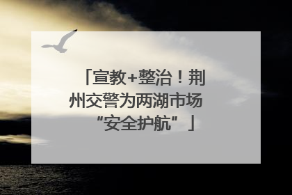 宣教+整治！荆州交警为两湖市场“安全护航”