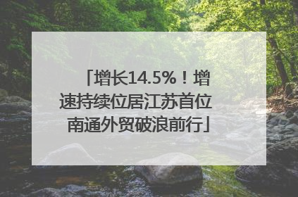 增长14.5%！增速持续位居江苏首位 南通外贸破浪前行