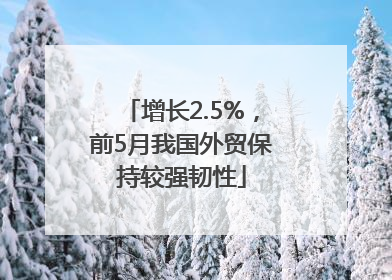 增长2.5%，前5月我国外贸保持较强韧性