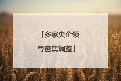 多家央企领导密集调整