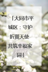 大同市平城区：守护折翼天使 共筑幸福家园