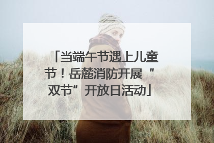 当端午节遇上儿童节！岳麓消防开展“双节”开放日活动