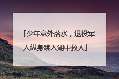 少年意外落水，退役军人纵身跳入湖中救人