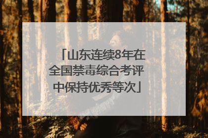 山东连续8年在全国禁毒综合考评中保持优秀等次