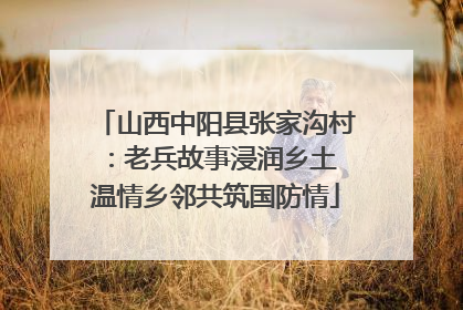 山西中阳县张家沟村：老兵故事浸润乡土 温情乡邻共筑国防情