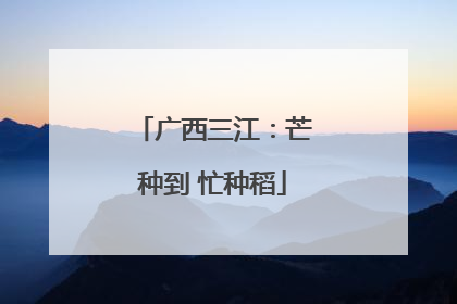 广西三江：芒种到 忙种稻