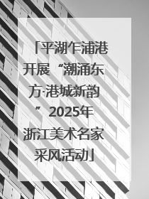 平湖乍浦港开展“潮涌东方·港城新韵”2025年浙江美术名家采风活动