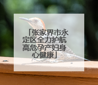 张家界市永定区全力护航高危孕产妇身心健康