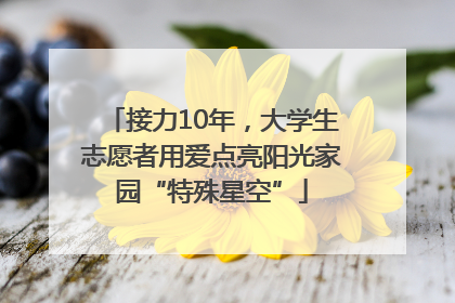 接力10年，大学生志愿者用爱点亮阳光家园“特殊星空”