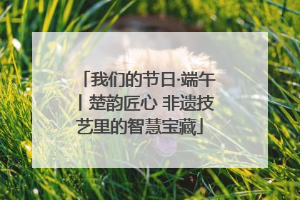 我们的节日·端午丨楚韵匠心 非遗技艺里的智慧宝藏