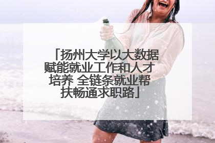 扬州大学以大数据赋能就业工作和人才培养 全链条就业帮扶畅通求职路