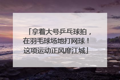拿着大号乒乓球拍，在羽毛球场地打网球！这项运动正风靡江城