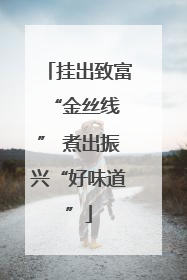 挂出致富 “金丝线” 煮出振兴“好味道”