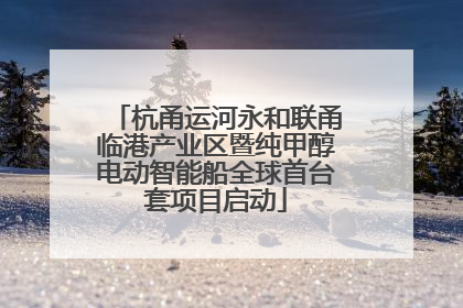 杭甬运河永和联甬临港产业区暨纯甲醇电动智能船全球首台套项目启动