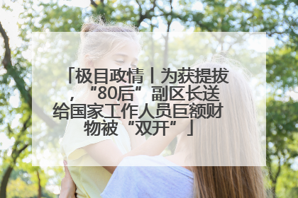 极目政情丨为获提拔，“80后”副区长送给国家工作人员巨额财物被“双开”
