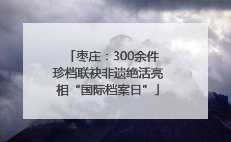 枣庄：300余件珍档联袂非遗绝活亮相“国际档案日”