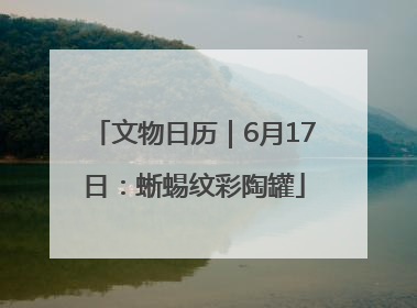 文物日历｜6月17日：蜥蜴纹彩陶罐