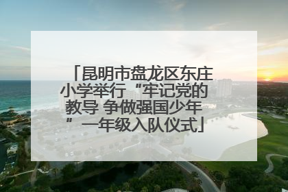 昆明市盘龙区东庄小学举行“牢记党的教导 争做强国少年”一年级入队仪式