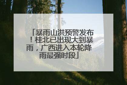 暴雨山洪预警发布！桂北已出现大到暴雨，广西进入本轮降雨最强时段