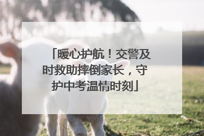 暖心护航！交警及时救助摔倒家长，守护中考温情时刻