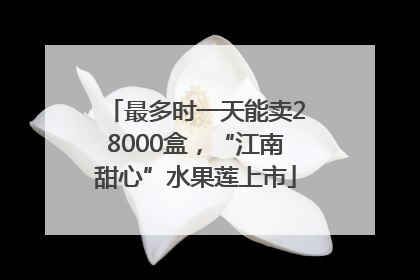 最多时一天能卖28000盒，“江南甜心”水果莲上市