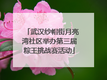 武汉纱帽街月亮湾社区举办第三届粽王挑战赛活动