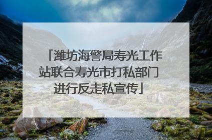 潍坊海警局寿光工作站联合寿光市打私部门进行反走私宣传