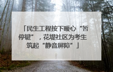 民生工程按下暖心“暂停键”，花堤社区为考生筑起“静音屏障”