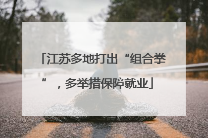 江苏多地打出“组合拳”，多举措保障就业