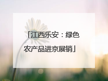 江西乐安：绿色农产品进京展销