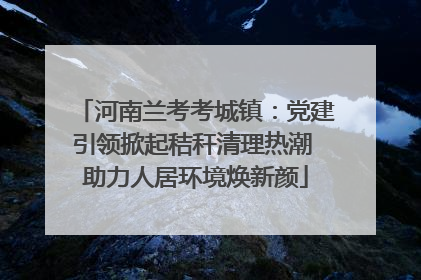 河南兰考考城镇：党建引领掀起秸秆清理热潮 助力人居环境焕新颜