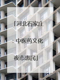 河北石家庄：中医药文化夜市惠民