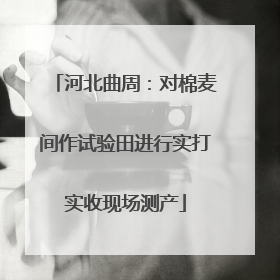 河北曲周：对棉麦间作试验田进行实打实收现场测产