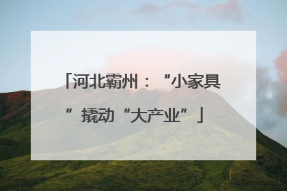 河北霸州：“小家具”撬动“大产业”