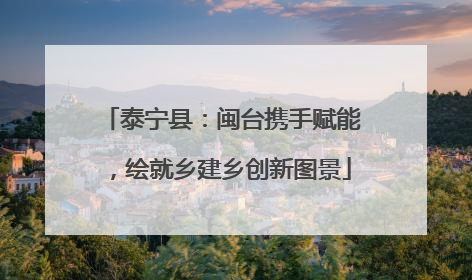 泰宁县：闽台携手赋能，绘就乡建乡创新图景