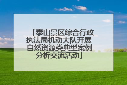 泰山景区综合行政执法局机动大队开展自然资源类典型案例分析交流活动