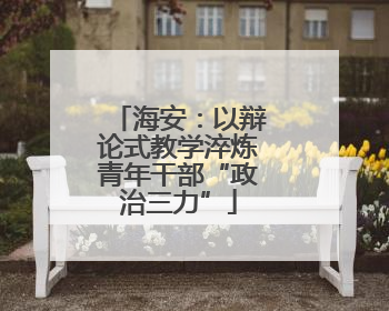 海安：以辩论式教学淬炼青年干部“政治三力”