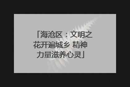 海沧区：文明之花开遍城乡 精神力量滋养心灵