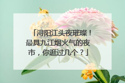 浔阳江头夜璀璨！最具九江烟火气的夜市，你逛过几个？