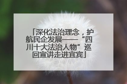 深化法治理念，护航民企发展——“四川十大法治人物”巡回宣讲走进宜宾