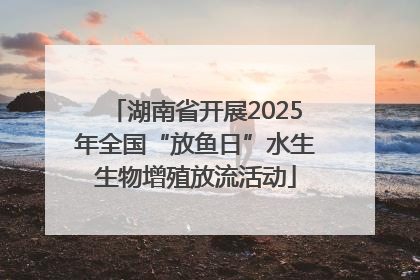 湖南省开展2025年全国“放鱼日”水生生物增殖放流活动