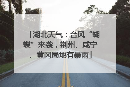 湖北天气：台风“蝴蝶”来袭，荆州、咸宁、黄冈局地有暴雨