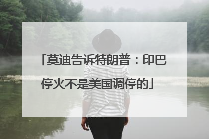 莫迪告诉特朗普：印巴停火不是美国调停的