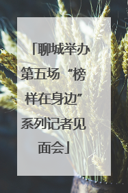 聊城举办第五场“榜样在身边”系列记者见面会