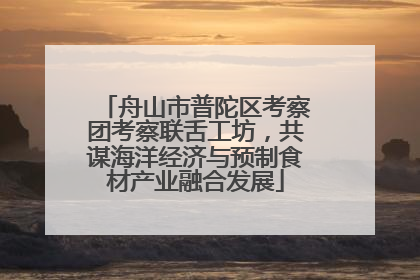 舟山市普陀区考察团考察联舌工坊，共谋海洋经济与预制食材产业融合发展