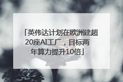英伟达计划在欧洲建超20座AI工厂，目标两年算力提升10倍