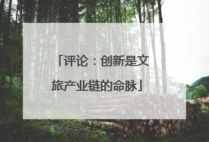 评论：创新是文旅产业链的命脉